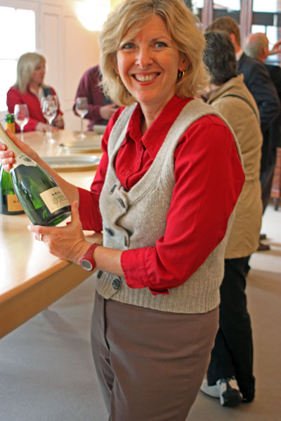 Karen at a Krug tasting